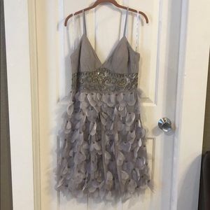 Gorgeous beaded platinum Sue Wong party dress BNWT